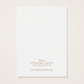 White Leather Ketting Display Card Visitekaartje (Achterkant)