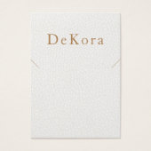 White Leather Ketting Display Card Visitekaartje (Voorkant)
