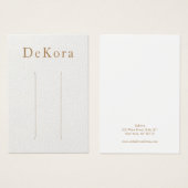 White Leather Multiple Hair Clip Display Card Visitekaartje (Voorkant /achterkant)