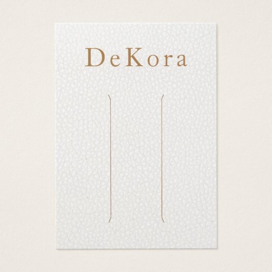 White Leather Multiple Hair Clip Display Card Visitekaartje (Voorkant)