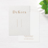 White Leather Single Hair Clip Display Card Visitekaartje (Bureau)