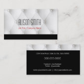 White leather upholstery visitekaartje (Voorkant / Achterkant)