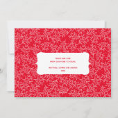 White Leaves kerstfoto Feestdagenkaart (Achterkant)