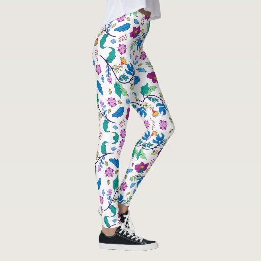 White leggings with vibrant floral patterns (Rechts)