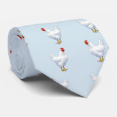 White Leghorn Chicken Cute Hen Stropdas (Opgerold)