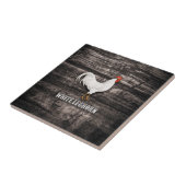 White Leghorn Chicken Tegeltje (Zijkant)