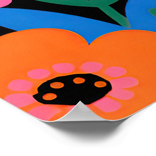 White Leopard Pop Art  Poster (Hoek)