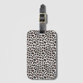 White leopard Print Bagagelabel (Voorkant (verticaal))