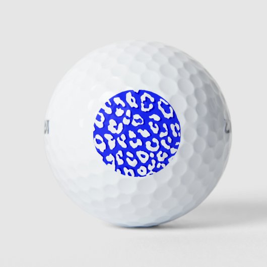 White leopard Print Donkerblauw Golfballen (Voorkant)