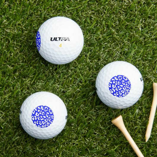 White leopard Print Donkerblauw Golfballen (Insitu Gras)