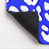 White leopard Print Donkerblauw Muismat (Hoek)