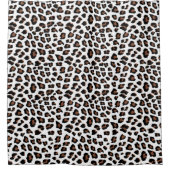 White leopard Print Douchegordijn (Voorkant)