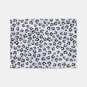 White leopard Print Fleece Deken (Voorkant (Horizontaal))