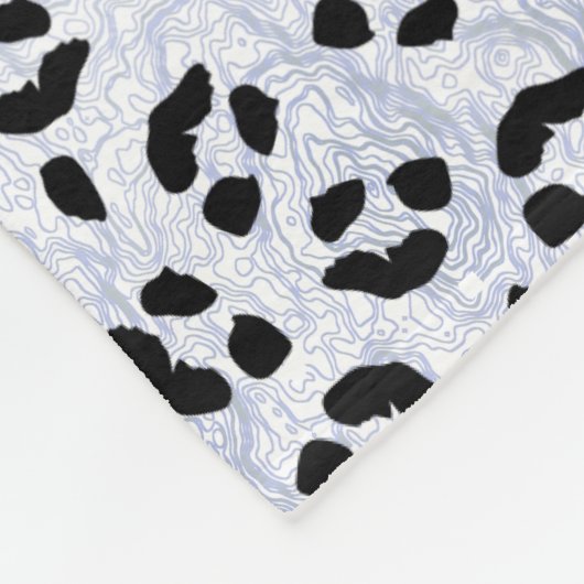 White leopard Print Fleece Deken (Hoek)
