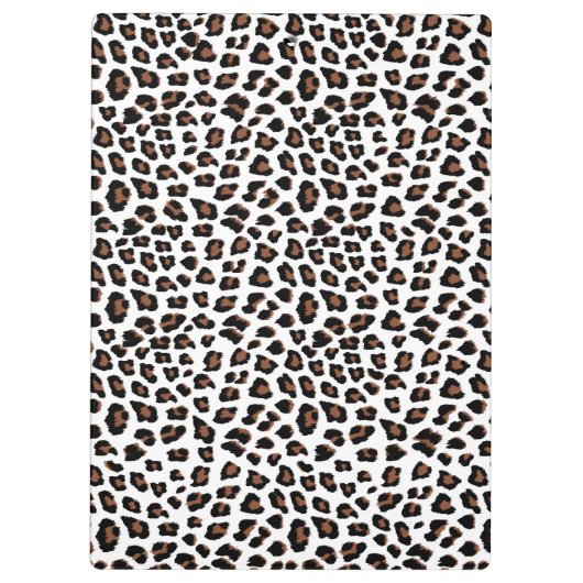 White leopard Print Klembord (Achterkant)