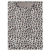 White leopard Print Klembord (Voorkant)