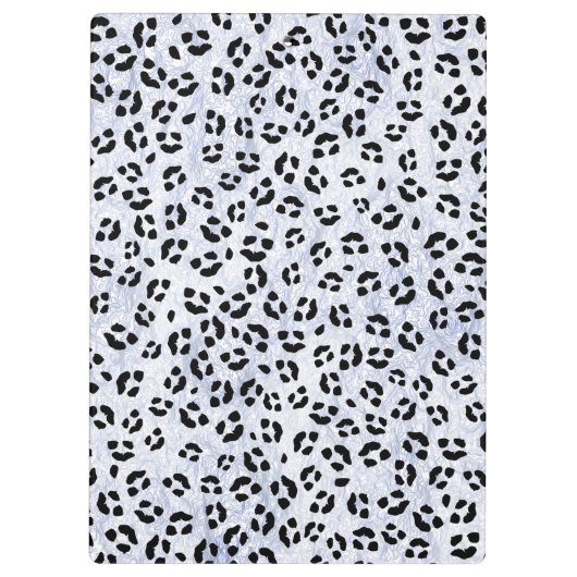 White leopard Print Klembord (Achterkant)