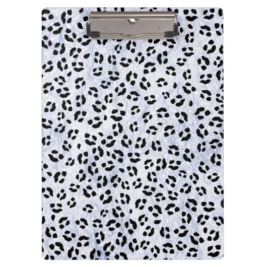 White leopard Print Klembord (Voorkant)