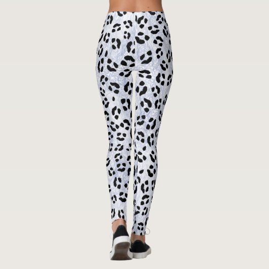 White leopard Print Leggings (Achterkant)