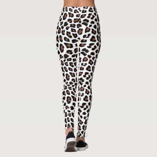 White leopard Print Leggings (Achterkant)