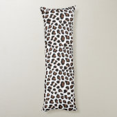White leopard Print Lichaamskussen (Achterkant (Verticaal))