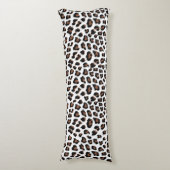 White leopard Print Lichaamskussen (Voorkant Verticaal)