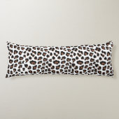 White leopard Print Lichaamskussen (Voorkant)