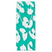 White Leopard Print Mint Wijn Cadeautas (Achterkant)