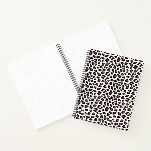 White leopard Print Notitieboek (Binnen)