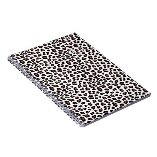 White leopard Print Notitieboek (Rechterzijde)