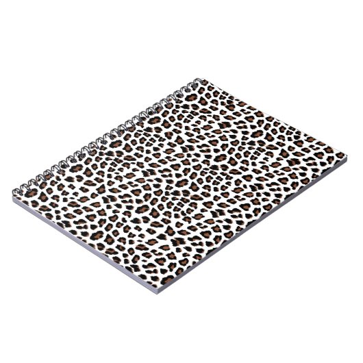 White leopard Print Notitieboek (Linkerzijde)