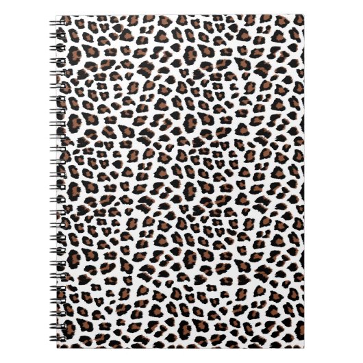 White leopard Print Notitieboek (Voorkant)
