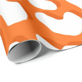 White Leopard Print Oranje Cadeaupapier (Rol Hoek)