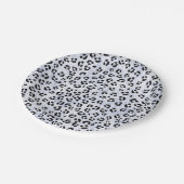 White leopard Print Papieren Bordje (Gekanteld)