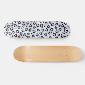 White leopard Print Persoonlijk Skateboard (Horizontaal)