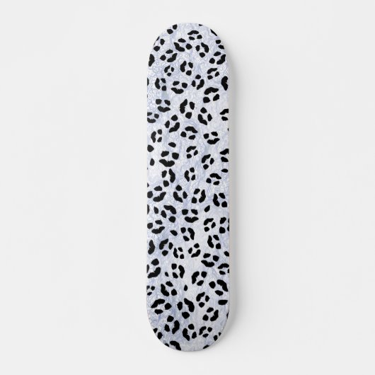 White leopard Print Persoonlijk Skateboard (Voorkant)