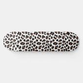 White leopard Print Persoonlijk Skateboard (Horizontaal)