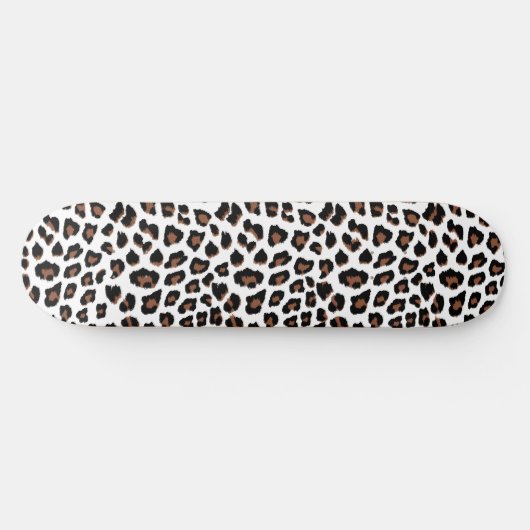 White leopard Print Persoonlijk Skateboard (Horizontaal)