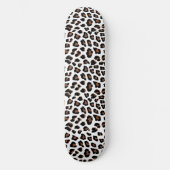White leopard Print Persoonlijk Skateboard (Voorkant)