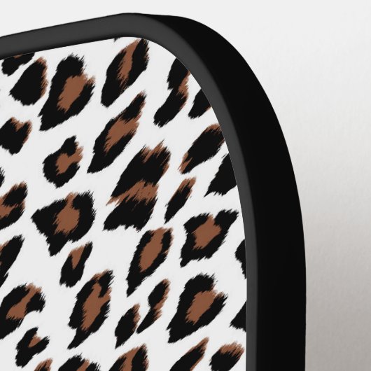 White leopard Print Pickleball Paddle (Links Detail)