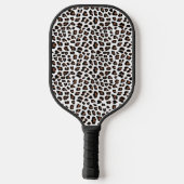 White leopard Print Pickleball Paddle (Achterkant)