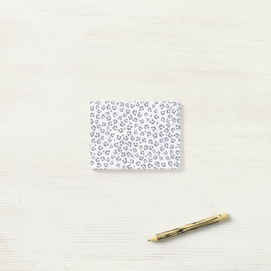 White leopard Print Post-it® Notes (Op bureau)