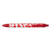 White leopard Print Red Zwarte Inkt Pen (Achterkant)