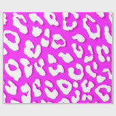 White leopard Print roze Cadeaupapier (Vlak)