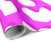 White leopard Print roze Cadeaupapier (Rol Hoek)