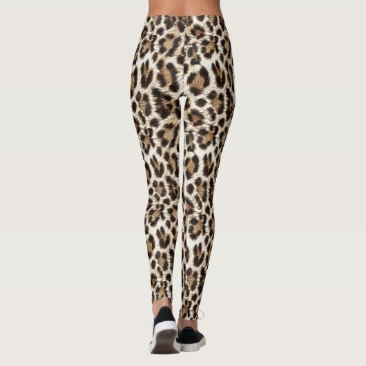 White Leopard Print Safari ID1157 Leggings (Achterkant)
