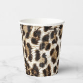 White Leopard Print Safari Party Supplies ID1157 Papieren Bekers (Rechts)