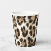 White Leopard Print Safari Party Supplies ID1157 Papieren Bekers (Voorkant)