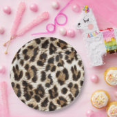 White Leopard Print Safari Party Supplies ID1157 Papieren Bordje (Feest)