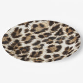White Leopard Print Safari Party Supplies ID1157 Papieren Bordje (Gekanteld)